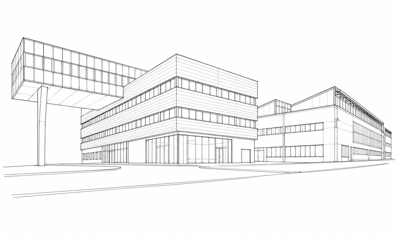 Skizze Büro- und Logistikgebäude Eberstalzell, Österreich