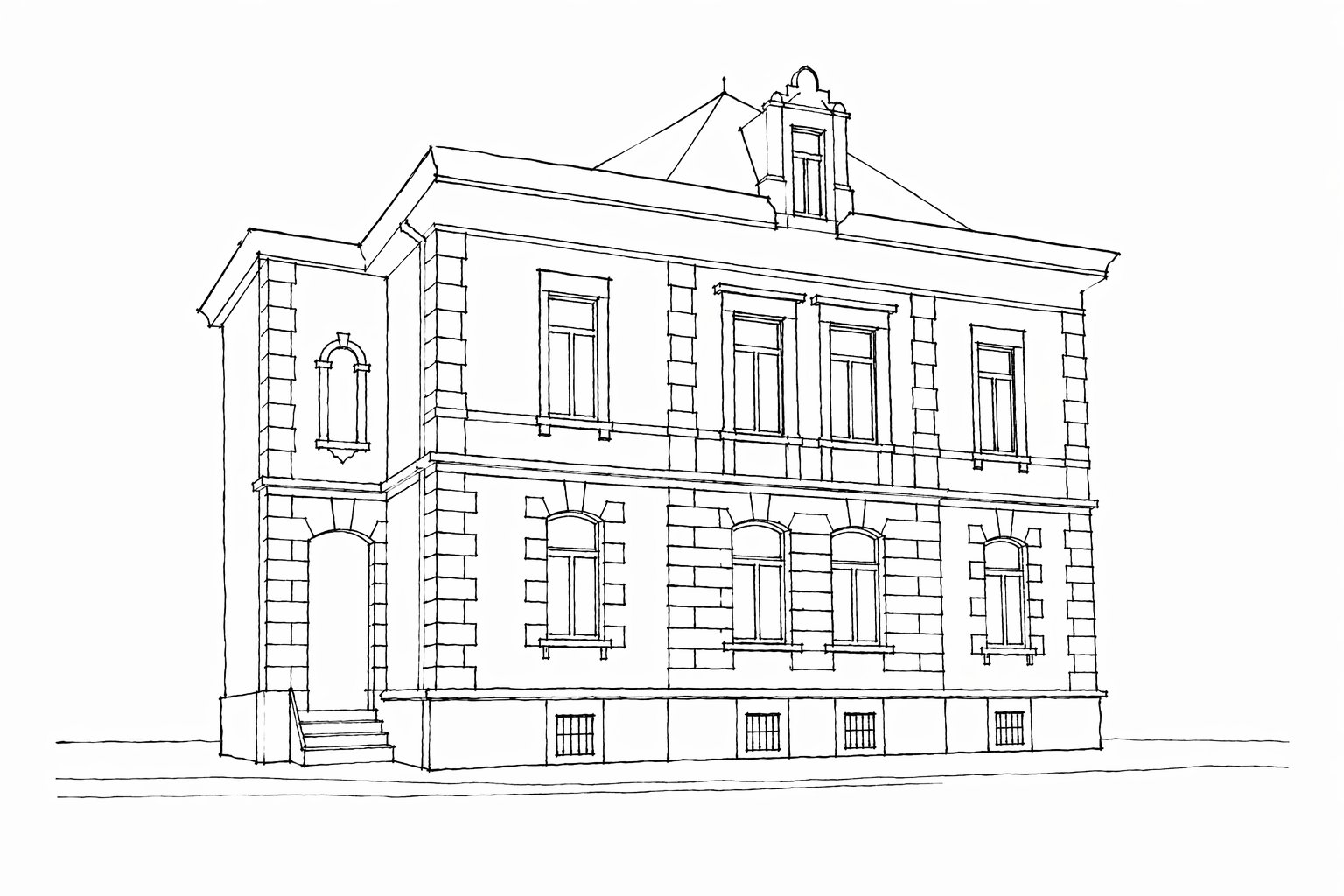 Skizze Villa Leipzig-Plagwitz