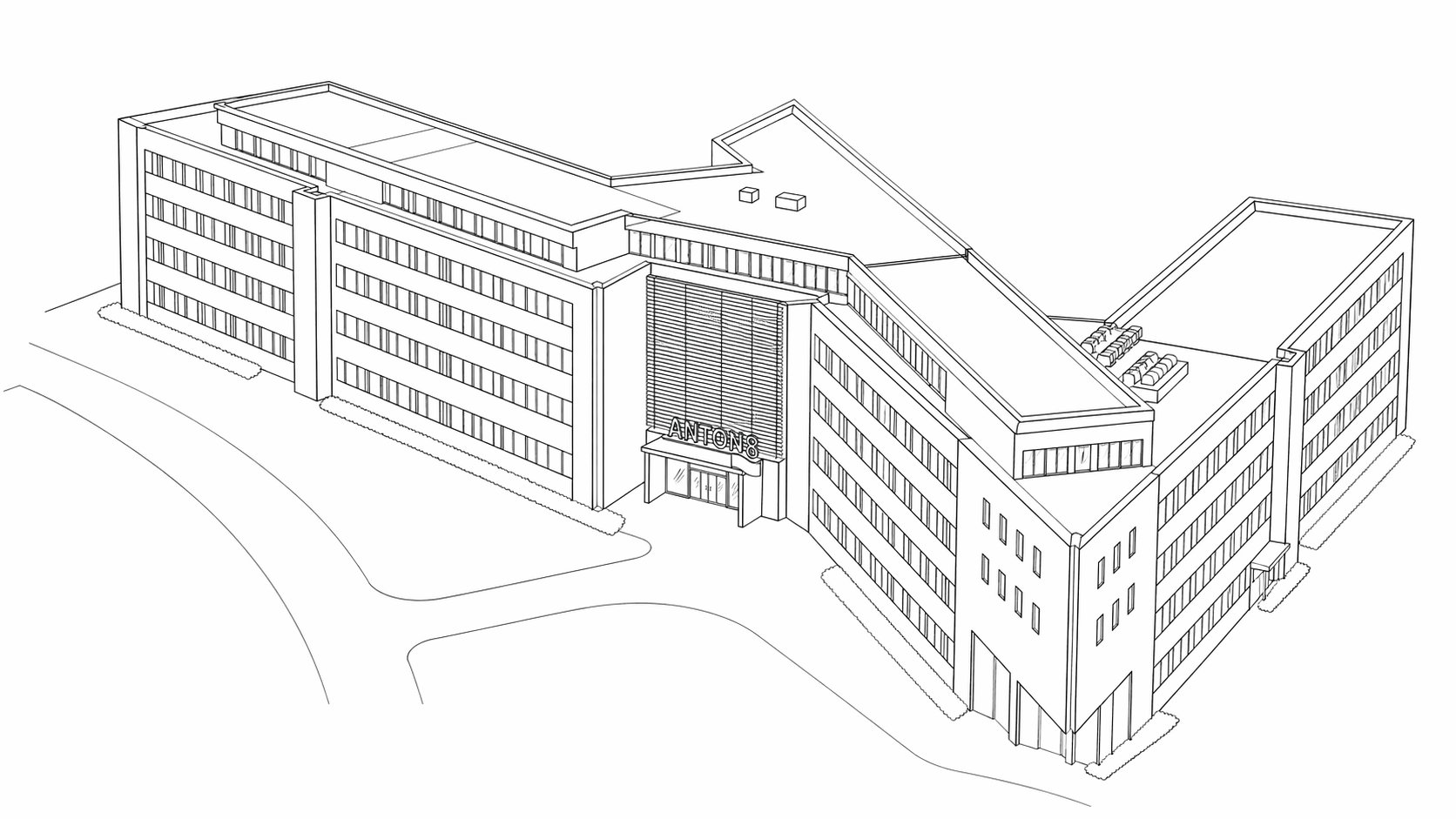 Skizze Bürogebäude Münster, Zentrum Nord